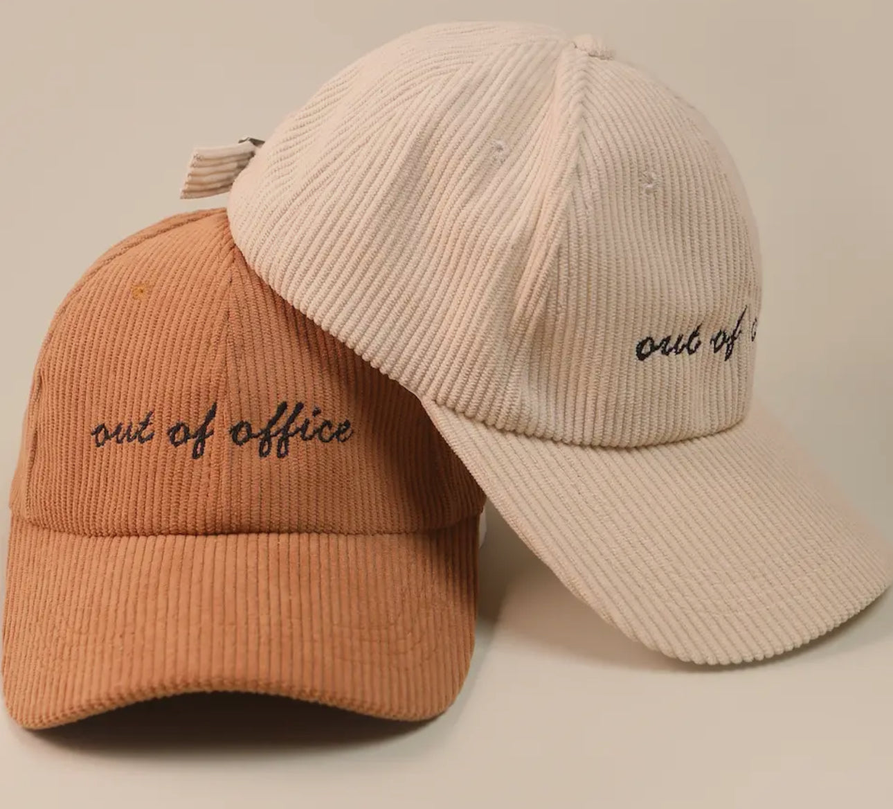 Out of office corduroy hat