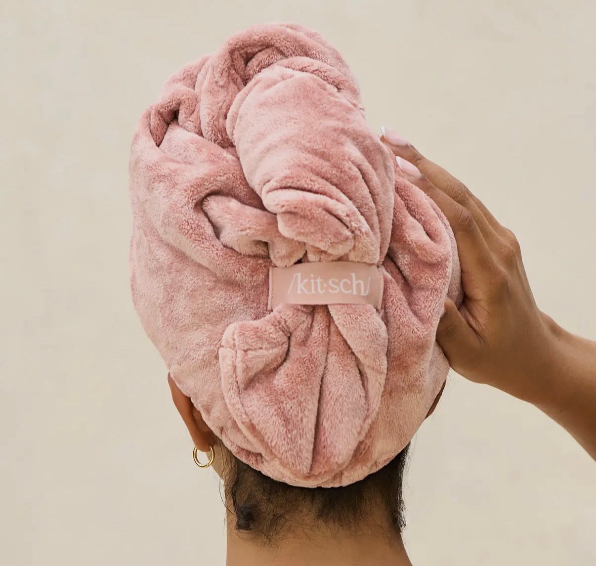 Kitsch plush microfiber hair towel turban