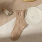 Flower embroidered ruffle socks (various)