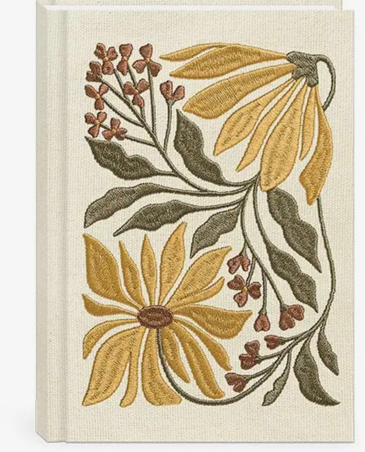 Embroidered hardcover fabric journal (various)