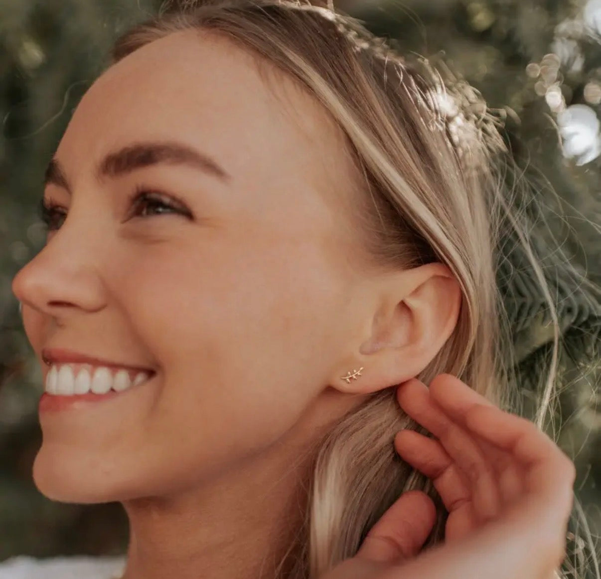Gold leaf studs