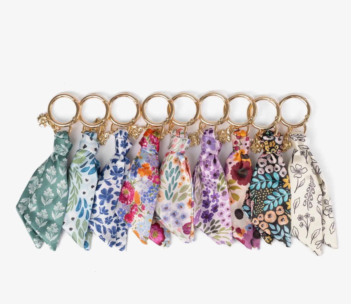 Floral satin keychain (various)