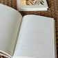 Embroidered hardcover fabric journal (various)