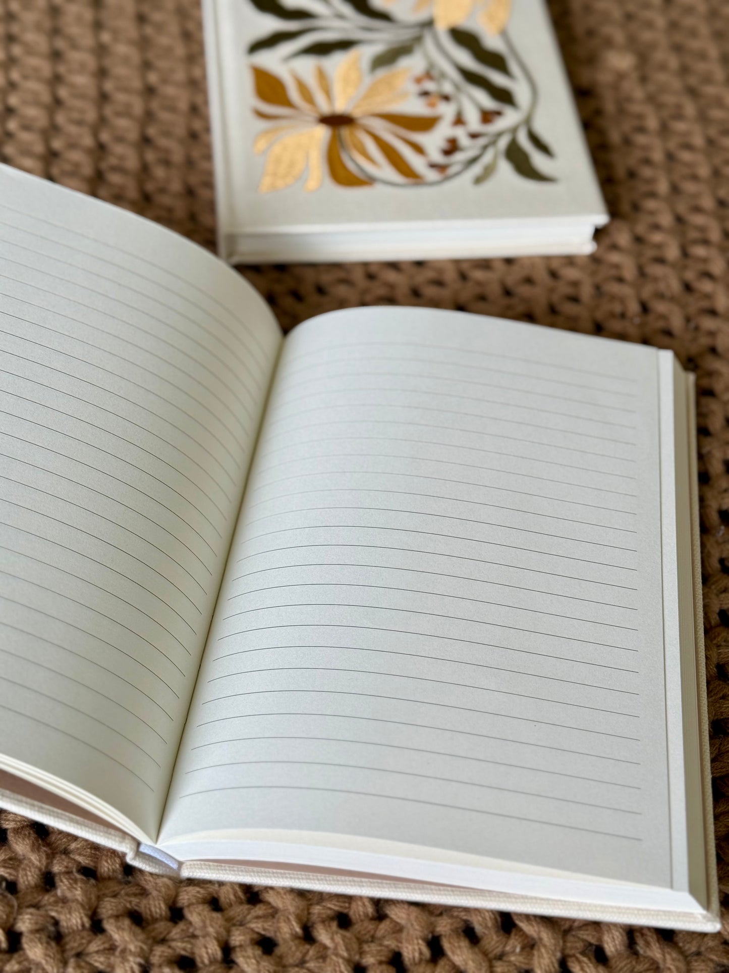 Embroidered hardcover fabric journal (various)