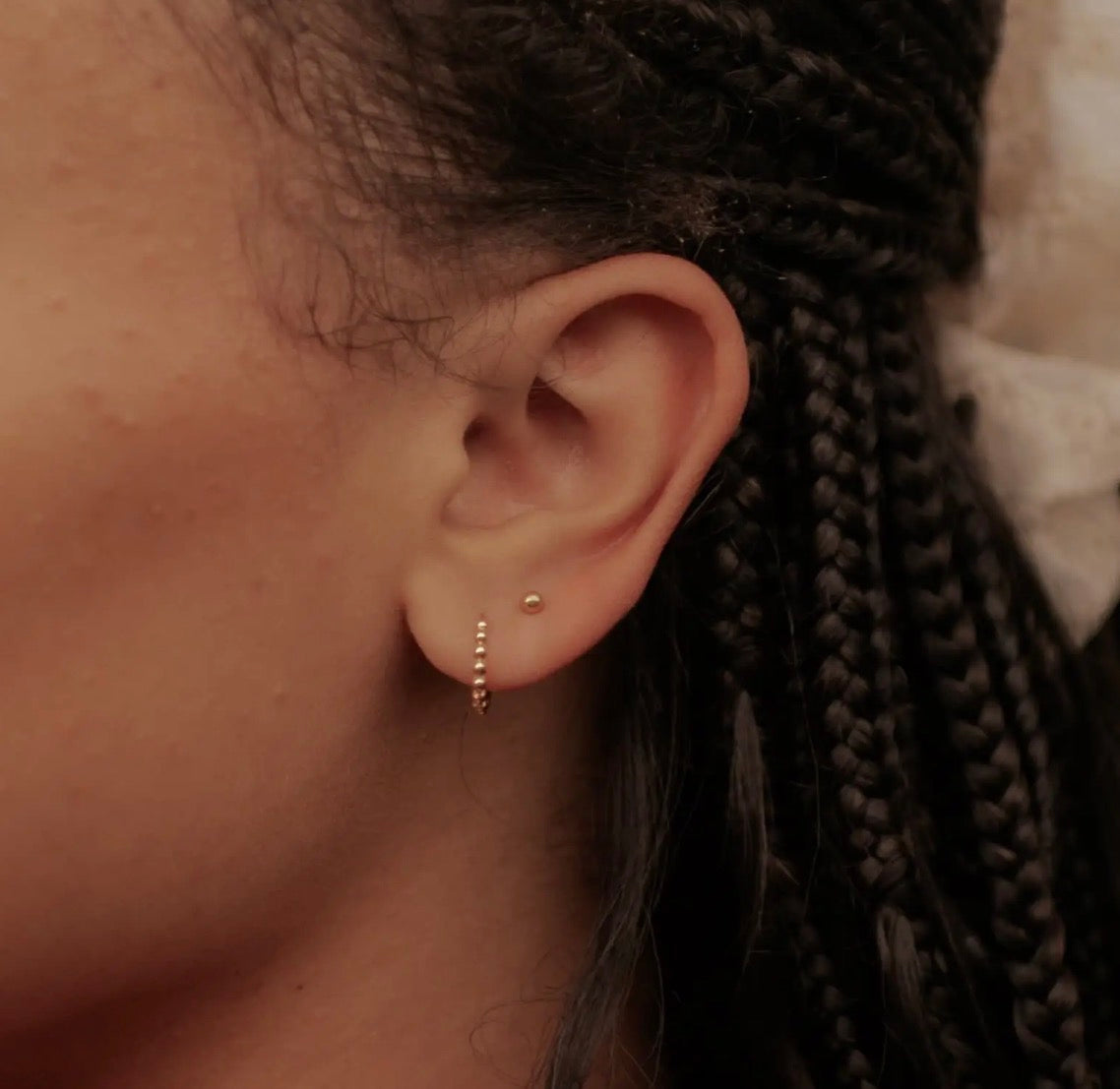 Goldie dot hoops