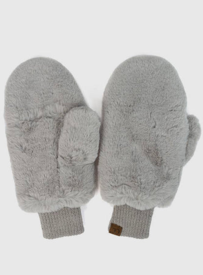 Fuzzy convertible mittens