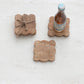 Mango wood scalloped coaster set of 4