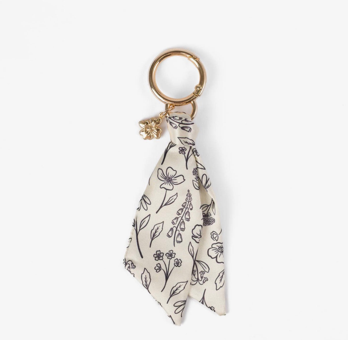 Floral satin keychain (various)