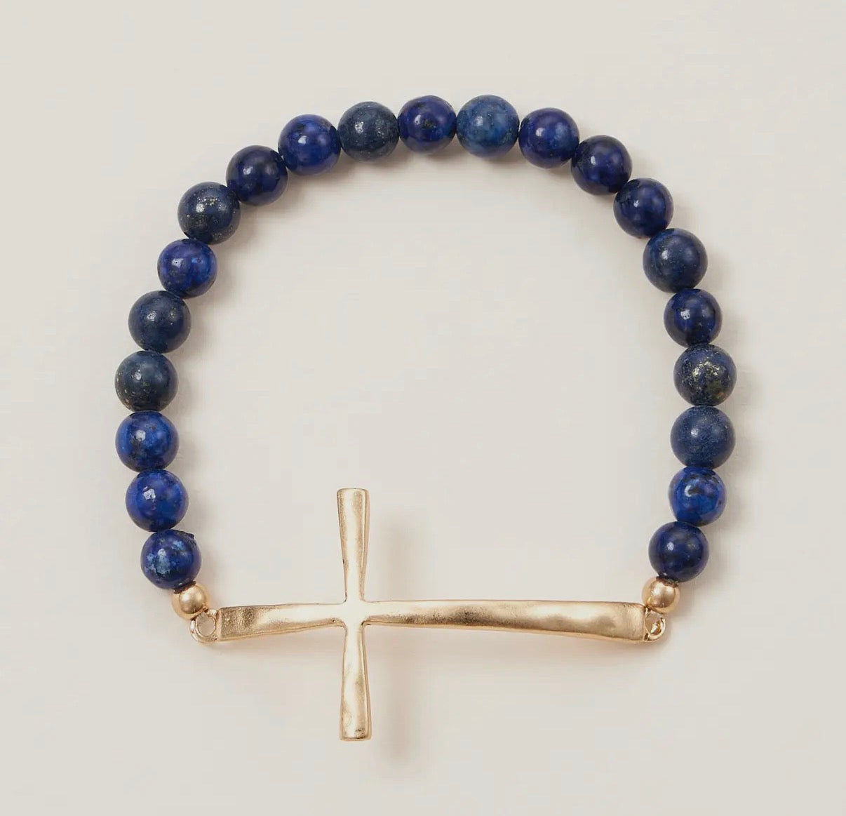 Hammered cross bracelet (various)