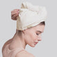 Hair towel turban, ivory