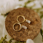 Rectangle diamond charm hoops (various)