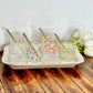 Short floral juice glasses