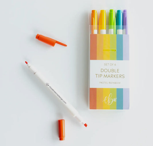 Double tip markers, set of 6