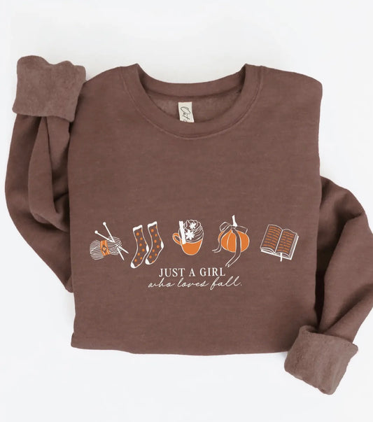 Just a girl who loves fall sweatshirt