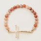 Hammered cross bracelet (various)