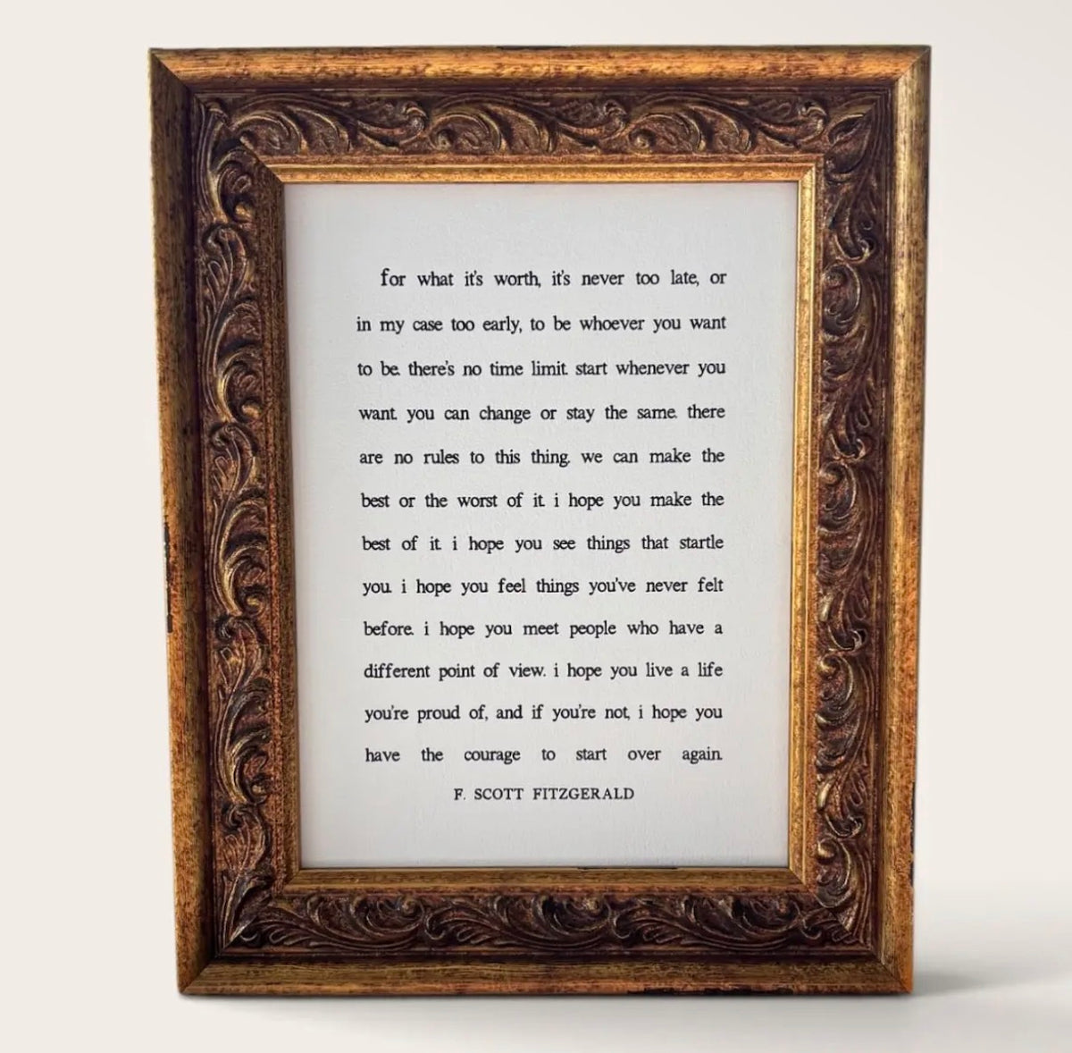 Gold framed print, Lily & Sparrow