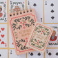 Keeping score notepad and playing card set
