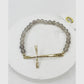 Hammered cross bracelet (various)