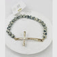 Hammered cross bracelet (various)