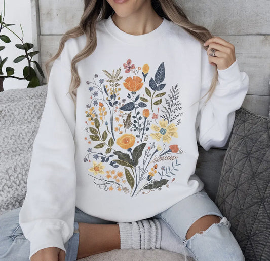 Meadow magic soft floral print sweatshirt