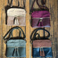 Corduroy dual zip crossbody bag (various)