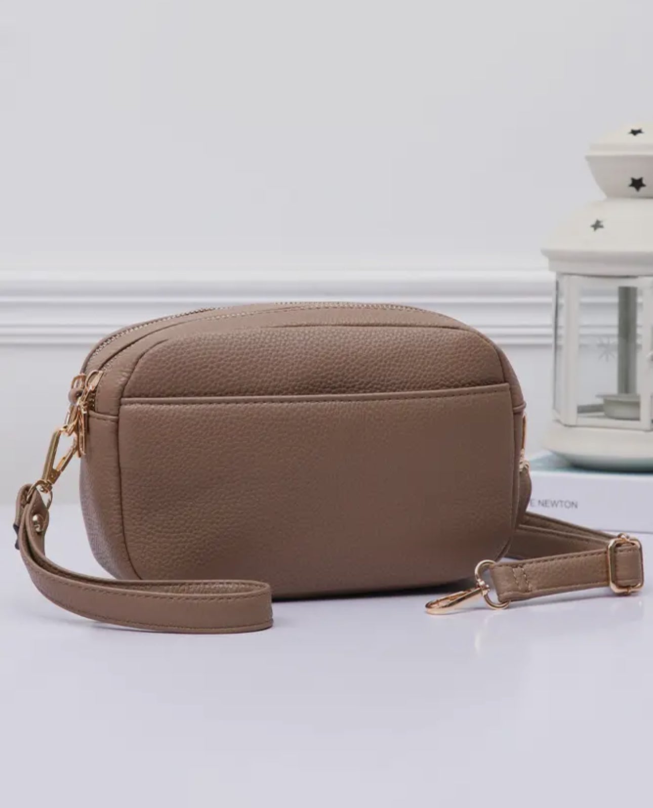 Double zipper crossbody bag (various colors)