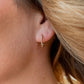 Beaded huggie hoops