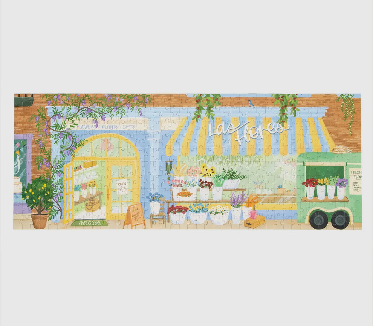 Flower shop panoramic - 400 piece jigsaw puzzle