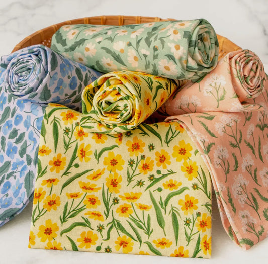 Floral kitchen tea towel (various)