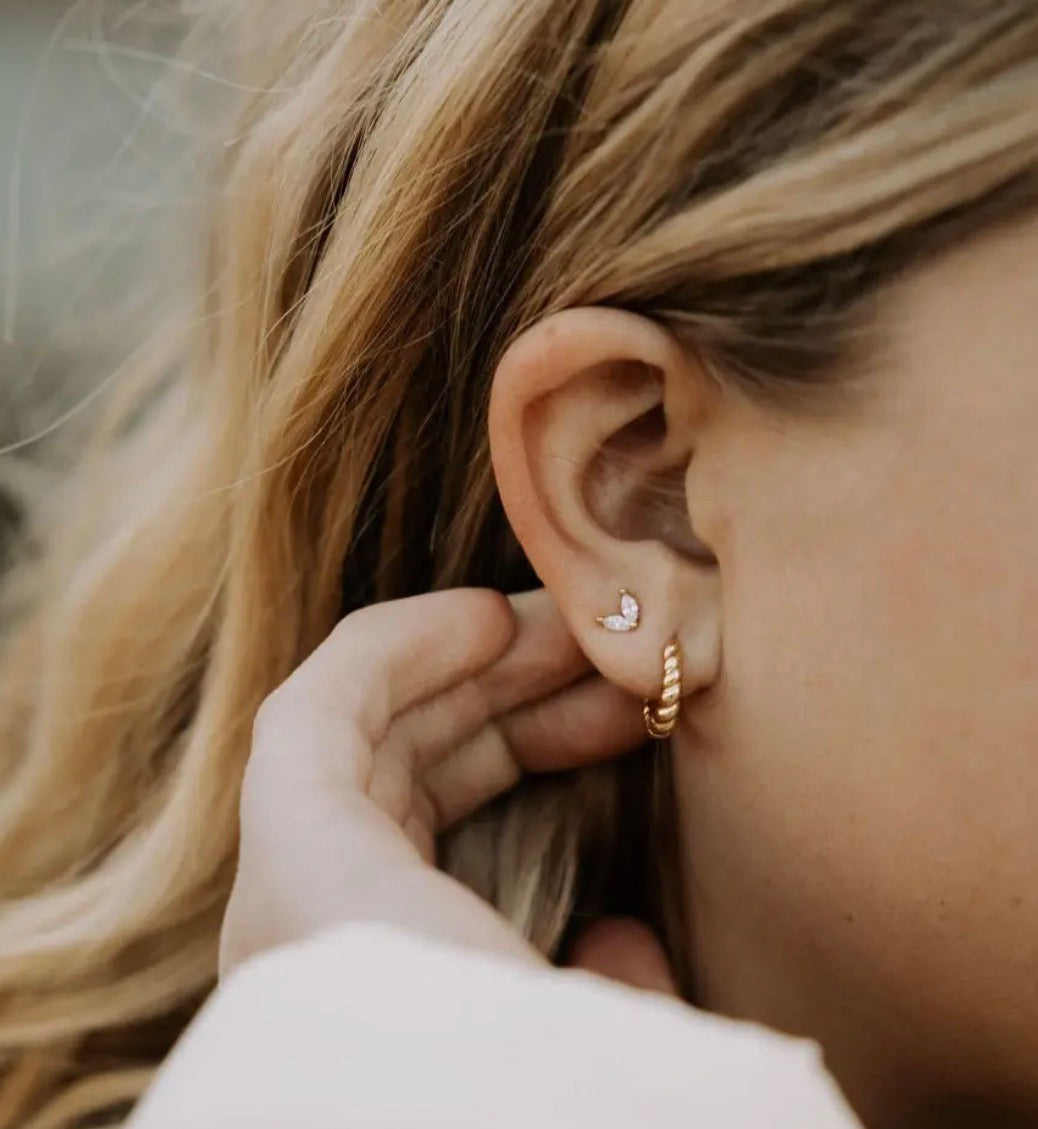 Dainty diamond studs