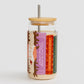 Magic school textbooks glass can w/ bamboo lid