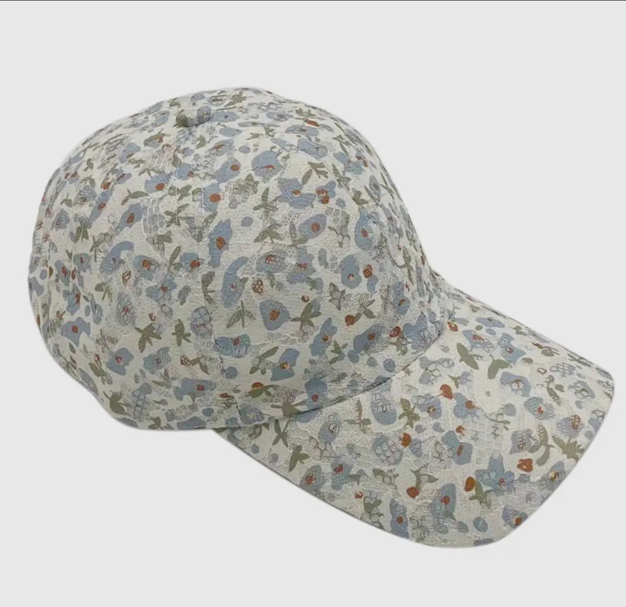 Baseball cap lacey floral print