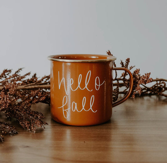 Hello fall coffee mug