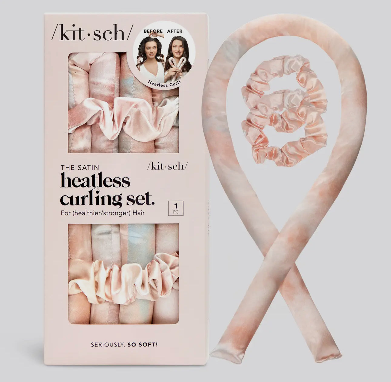 Kitsch satin heatless curling set