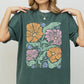 Summer abstract floral vintage tee