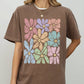 Boho abstract flowers tee