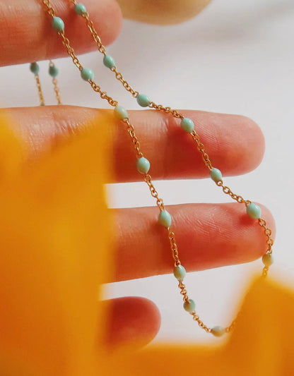 Beaded chain necklace