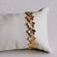 Flower bangle bracelet, gold