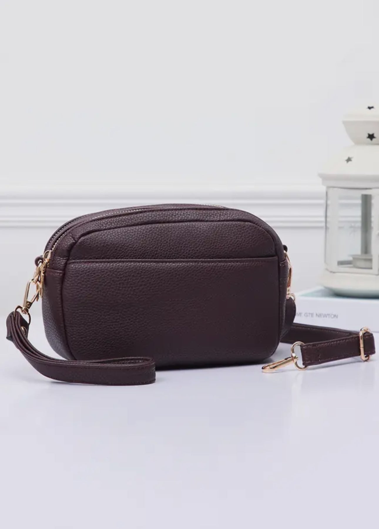 Double zipper crossbody bag (various colors)