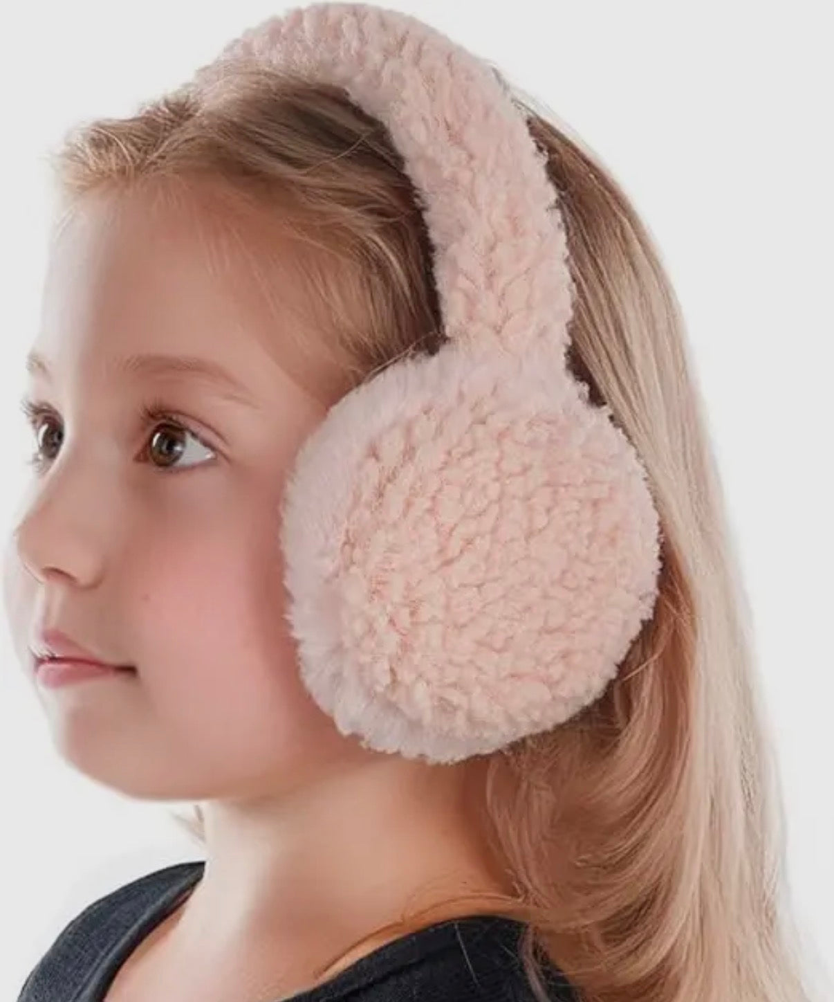 Children's C.C. cable knit fur earmuff (various)