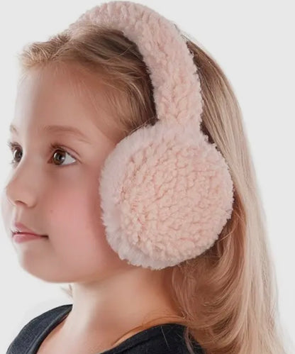 Children's C.C. cable knit fur earmuff (various)