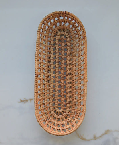 Oval Rattan basket decor