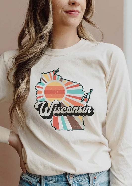 Wisconsin retro long sleeve