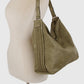 Braided faux leather shoulder bag