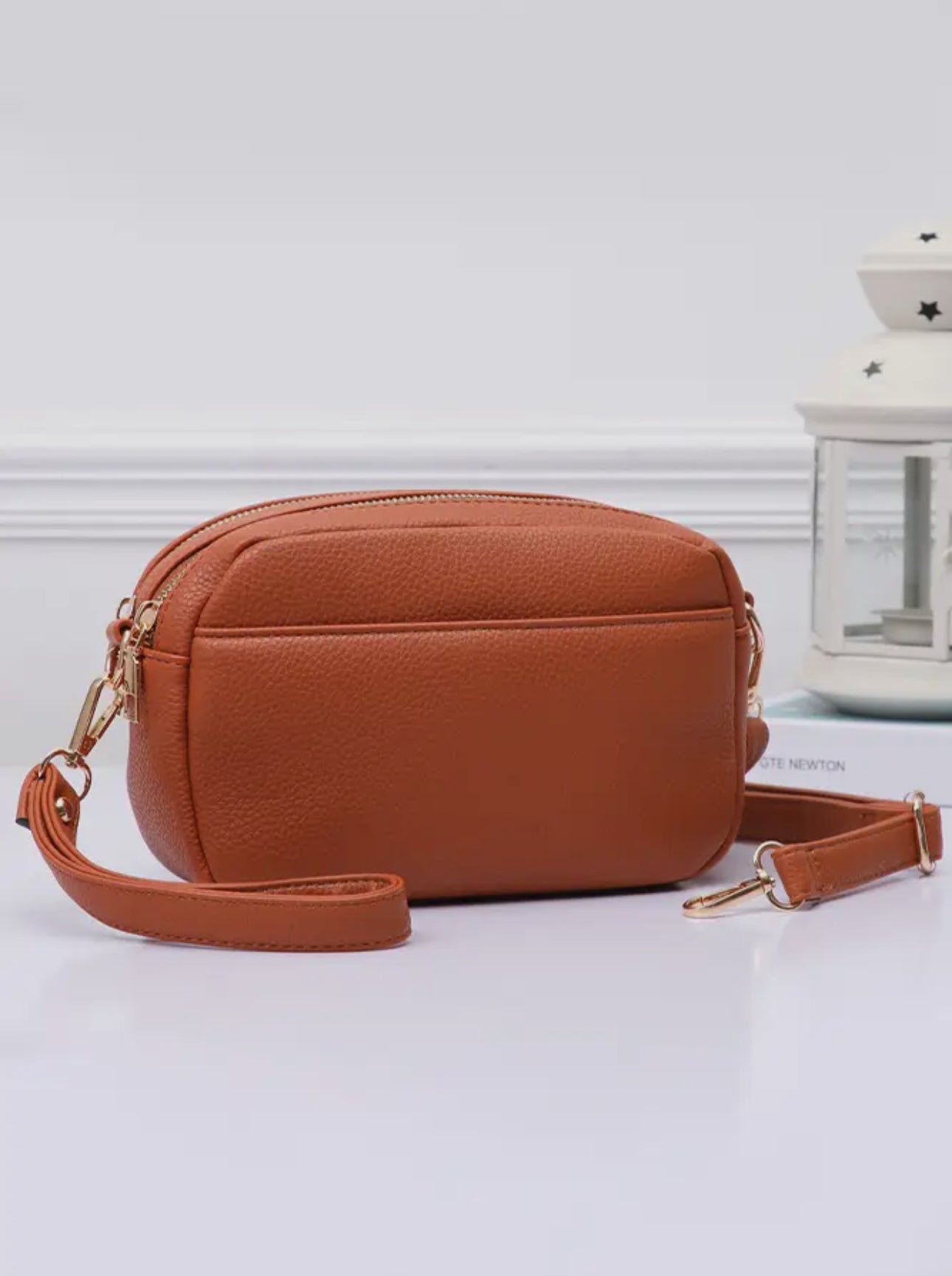 Double zipper crossbody bag (various colors)