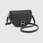 Woven buckle crossbody bag (various)
