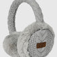 C.C. Cable knit fur earmuffs