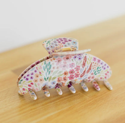 Floral hair claw clip (various)