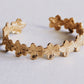 Flower bangle bracelet, gold