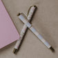 Floral metal pen set